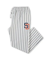 Men's White, Navy San Diego Padres Big and Tall Pinstripe Sleep Pants
