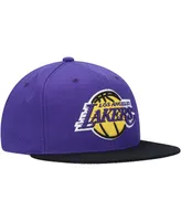 Men's Purple Los Angeles Lakers Hardwood Classics Bandana Undervisor Snapback Hat