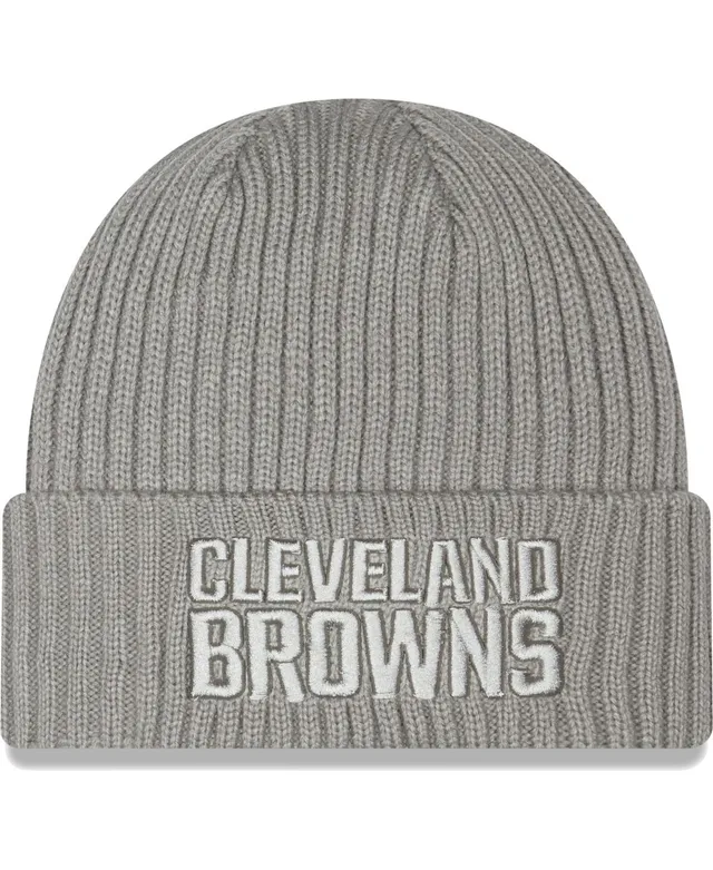 Men's New Era Brown Cleveland Browns Knit Trapper Hat