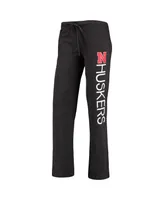 Women's Scarlet, Black Nebraska Huskers Team Tank Top and Pants Sleep Set