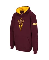 Big Boys Maroon Arizona State Sun Devils Logo Pullover Hoodie