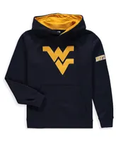 Big Boys Navy West Virginia Mountaineers Logo Pullover Hoodie