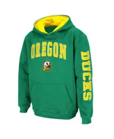 Big Boys Green Oregon Ducks 2-Hit Team Pullover Hoodie