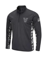 Men's Charcoal Villanova Wildcats Oht Military-Inspired Appreciation Digi Camo Quarter-Zip Jacket