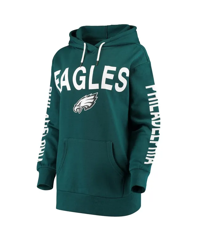 Fanatics Women's Branded Midnight Green Philadelphia Eagles Plus Size First  Contact Raglan Pullover Hoodie