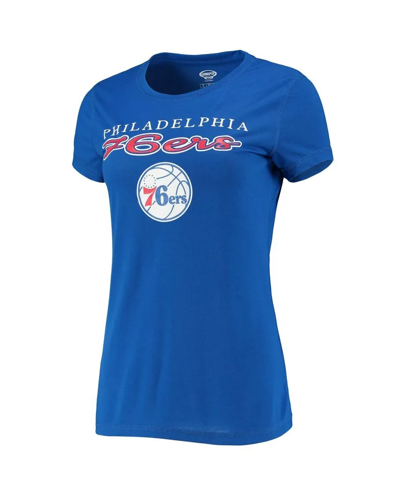 Women's Royal, Red Philadelphia 76ers Lodge T-shirt and Pants Sleep Set