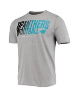 Men's Heathered Gray Carolina Panthers Combine Authentic Game On T-shirt