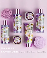 Vanilla Lavender Home Spa Body Care Gift Set, Natural Bath Gift Basket and Self Care Kit, 13 Piece