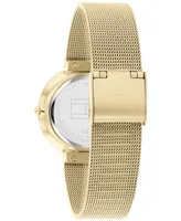 Tommy Hilfiger Women's Gold-Tone Mesh Bracelet Watch 32mm