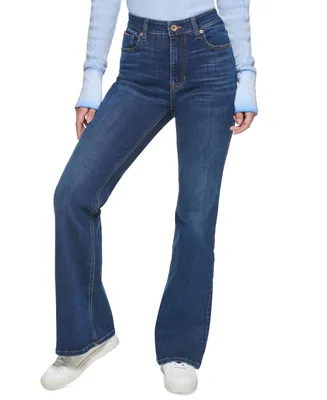 Dkny Jeans Women's Boerum High Rise Flare Leg Jeans