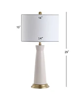 Jonathan Y Hartley 29" Ceramic Column Led Table Lamp