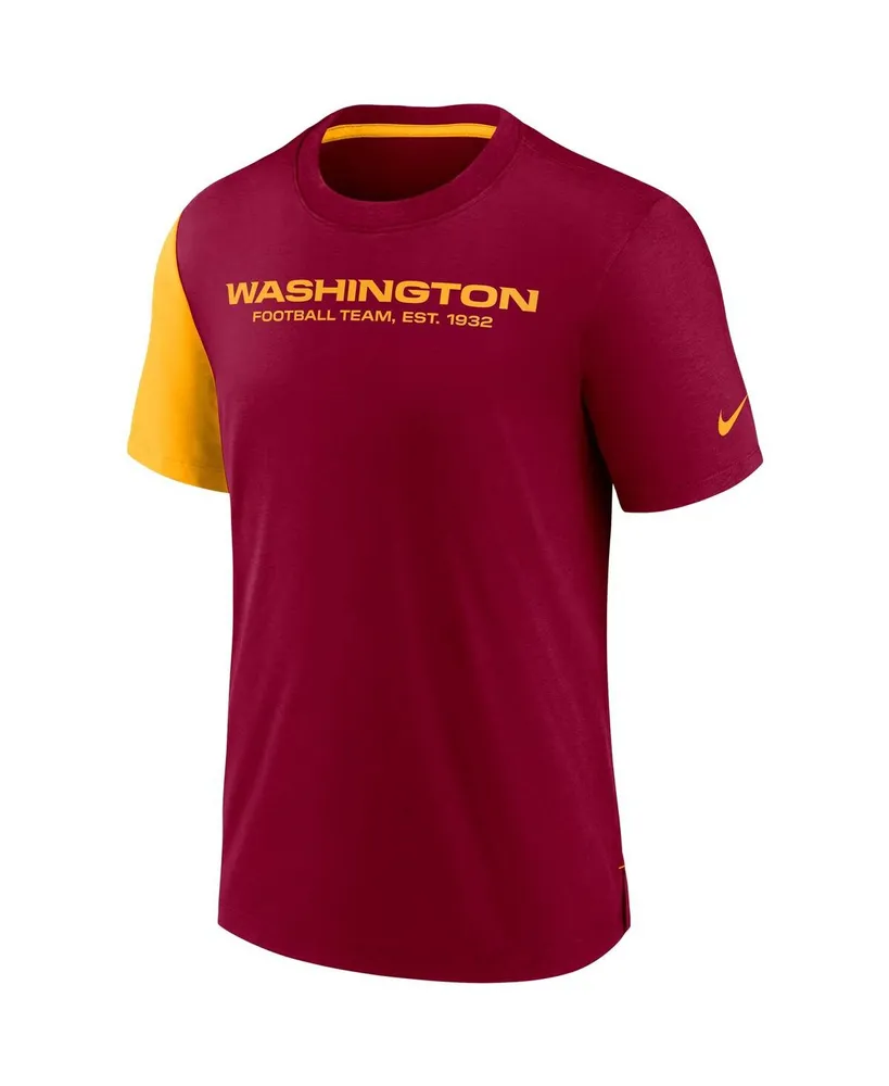 Men's Nike Burgundy, Gold Washington Football Team Pop Performance T-shirt