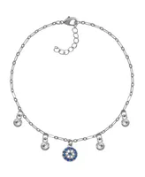 And Now This Blue Crystal Station Anklet in Gold-Plate