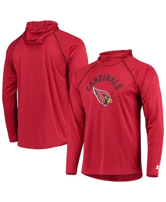 Men's Starter Cardinal Arizona Cardinals Raglan Long Sleeve Hoodie T-shirt