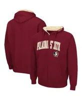 Men's Colosseum Garnet Florida State Seminoles Arch and Logo 3.0 Full-Zip Hoodie