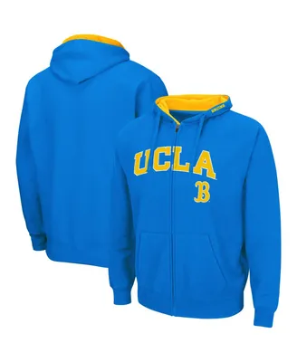Men's Colosseum Blue Ucla Bruins Arch and Logo 3.0 Full-Zip Hoodie