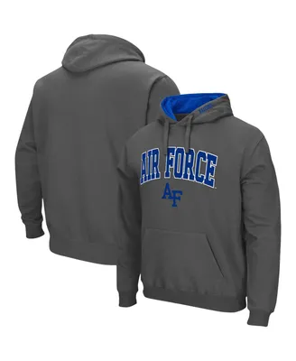 Men's Colosseum Charcoal Air Force Falcons Arch and Logo 3.0 Pullover Hoodie