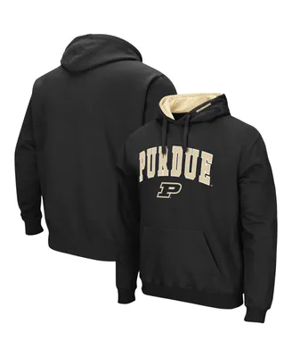 Men's Colosseum Black Purdue Boilermakers Arch and Logo 3.0 Pullover Hoodie