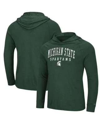 Men's Colosseum Green Michigan State Spartans Campus Long Sleeve Hooded T-shirt