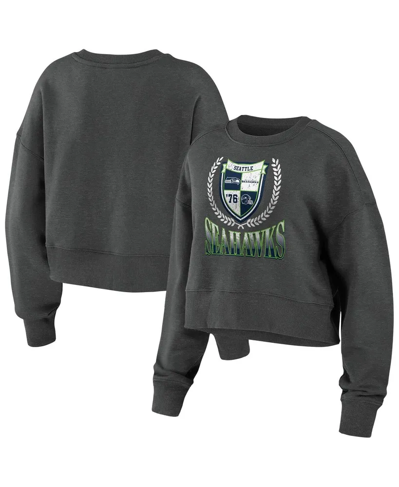 Seattle Mariners WEAR by Erin Andrews Women's Vintage Cord Pullover  Sweatshirt - Navy