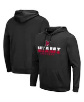 Men's Colosseum Black Miami University RedHawks Lantern Pullover Hoodie