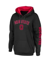 Women's Colosseum Black Ohio State Buckeyes Loud and Proud Pullover Hoodie