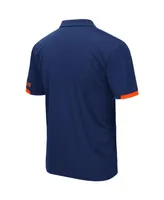 Men's Colosseum Navy Illinois Fighting Illini Logo Santry Polo Shirt