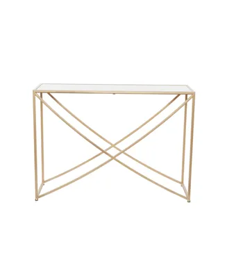 Iron Contemporary Console Table - Gold