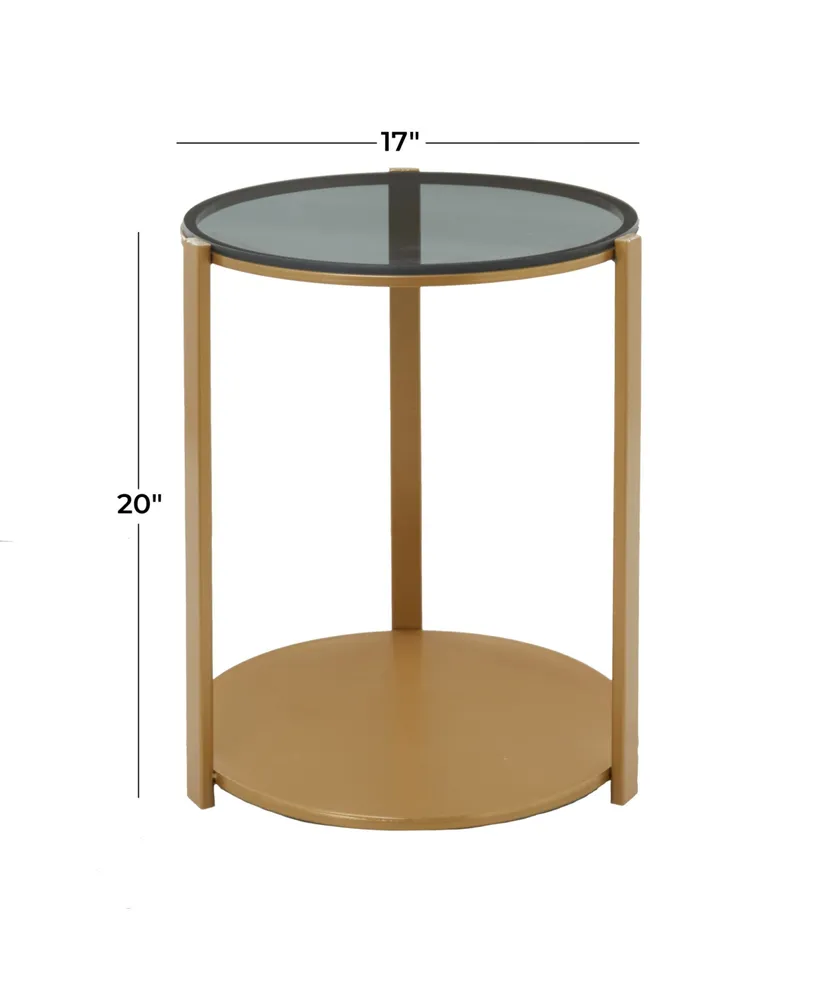 Iron Contemporary Accent Table