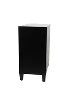 Modern Rectangular Wooden Crescent Moon Cabinet