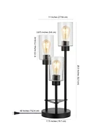 Axel Modern 3-Light Glass Modern Industrial Led Table Lamp