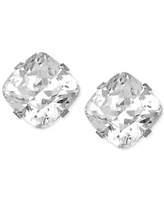 Cubic Zirconia Stud Earrings in 14k White Gold (3