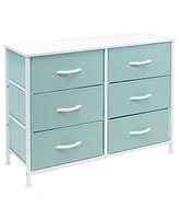 Sorbus 6 Drawers Dresser- Storage Unit with Steel Frame, Wood Top, Fabric Bins - for Bedroom, Closet
