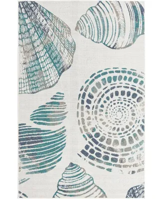 Bayshore Home Outdoor Shore Bodrum 5'3" x 8' Area Rug