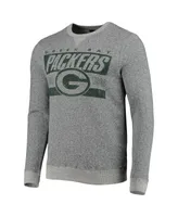 Men's Junk Food Heathered Charcoal Green Bay Packers Team Marled Pullover Sweatshirt