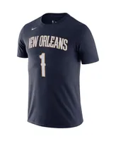 Men's Nike Zion Williamson Navy New Orleans Pelicans Diamond Icon Name and Number T-shirt