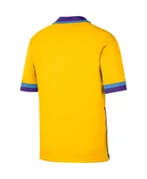 Men's Nike Gold, Purple Los Angeles Lakers 2021/22 City Edition Therma Flex Showtime Short Sleeve Full-Snap Collar Jacket