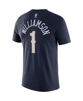 Men's Nike Zion Williamson Navy New Orleans Pelicans Diamond Icon Name and Number T-shirt