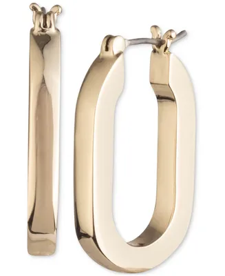 Karl Lagerfeld Paris Gold-Tone Oval Link Hoop Earrings