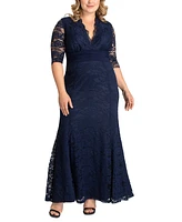 Women's Plus Screen Siren Lace Evening Gown