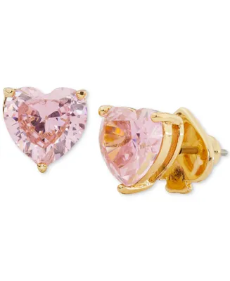 Kate Spade New York Gold-Tone Stone Heart Stud Earrings