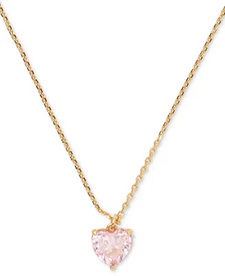 Kate Spade New York Gold-Tone Birthstone Heart Pendant Necklace, 16" + 3" extender