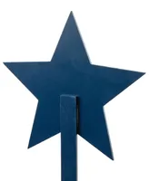 Glitzhome Wooden Patriotic Star Yard Stake, Set of 3