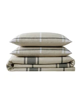 Truly Soft Preston Plaid 3 Piece Flannel Duvet Cover Set