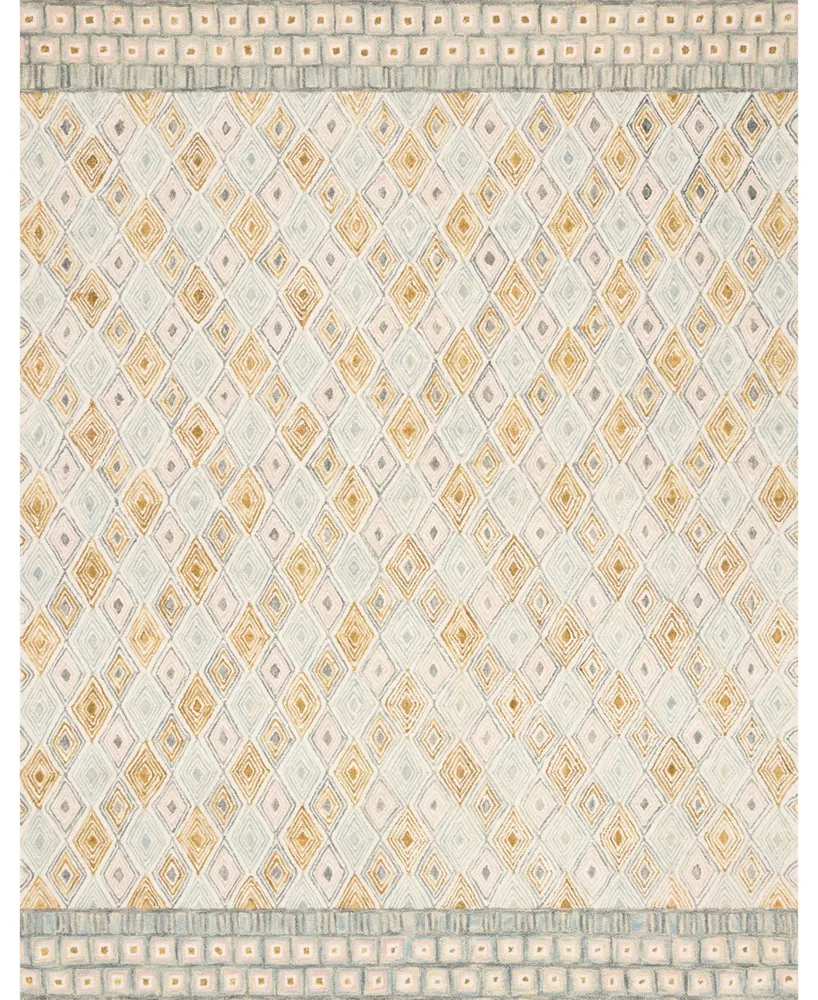 Justina Blakeney Priti Prt-05 5' x 7'6" Area Rug - Mist, Gold