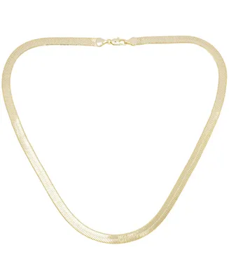 Diamond Cut Herringbone Chain Necklace