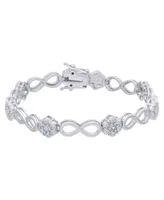 Diamond Accent Infinity Link Bracelet