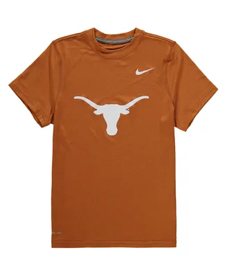 Big Boys Nike Burnt Orange Texas Longhorns Logo Legend Dri-fit T-shirt
