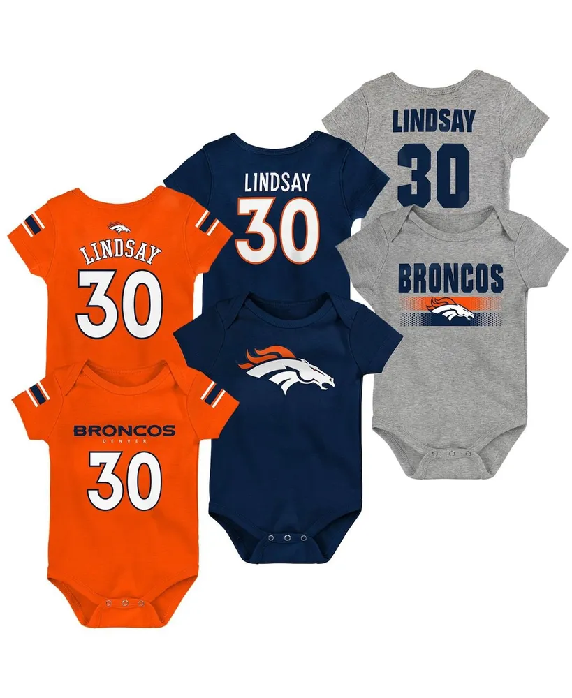 Newborn & Infant Houston Astros Navy/Orange/Heathered Gray Game Time Three-Piece Bodysuit Set