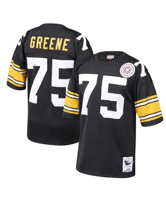 Men's Mitchell & Ness Joe Greene Black Pittsburgh Steelers 1975 Authentic Throwback Retired Player Jersey